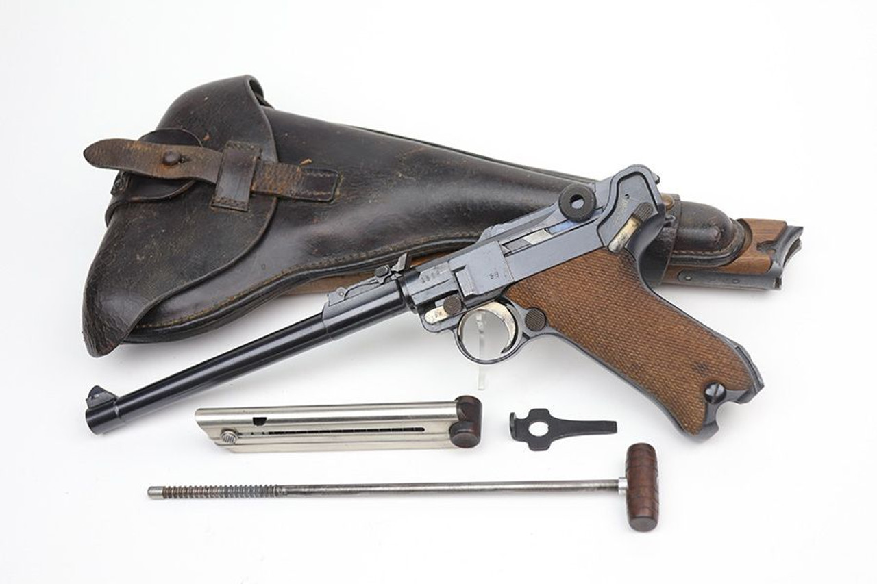 Excellent 1917 DWM Artillery Luger Rig - Matching Mag & Stock - 1