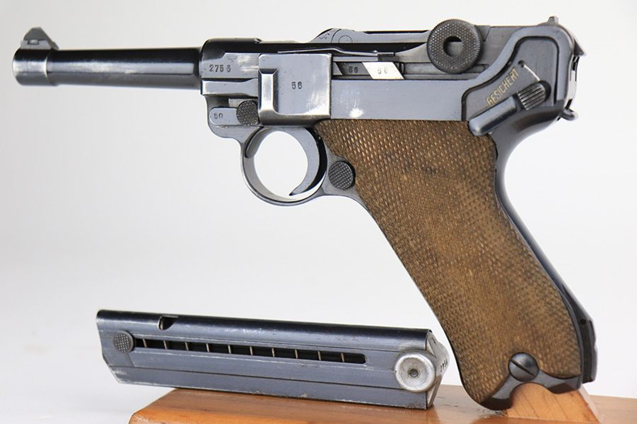 1942 Police E/L Mauser Banner Luger - Matching Magazine - 1