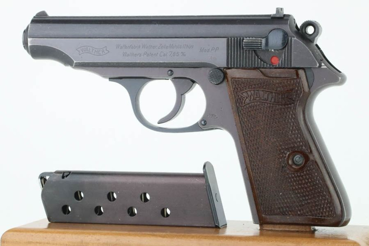 Excellent Waffen Walther PP - Plum Finish With Red Grips