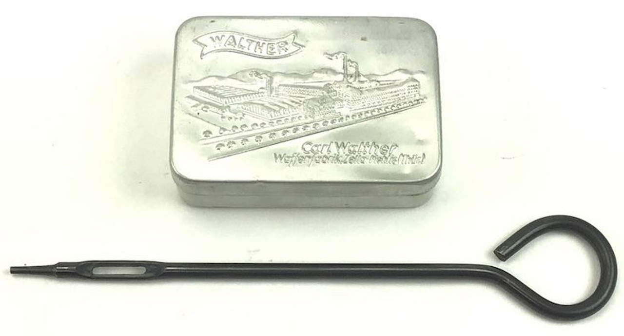 Early WW2 Walther Cleaning Tin & Rod - 1