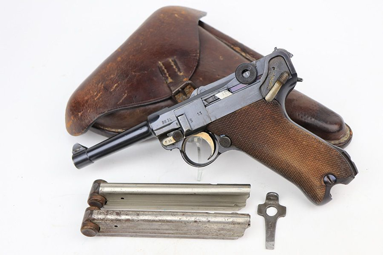Excellent 1918 Erfurt Luger Rig - 1