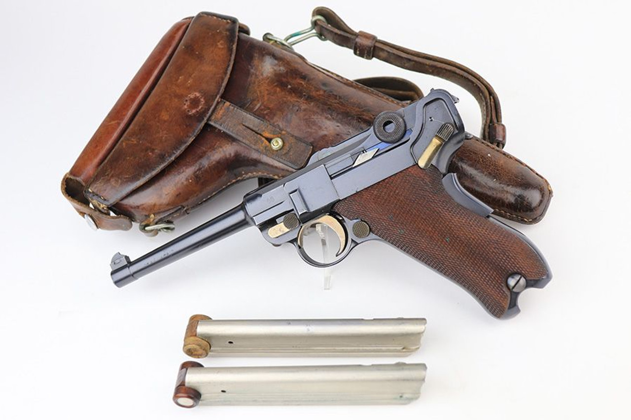 Gorgeous DWM M1906 Swiss Luger Rig - Cross In Shield - 1