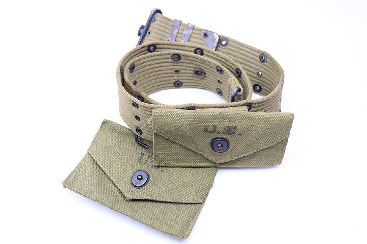 WW2 Canvas Belt & Pouches - 1