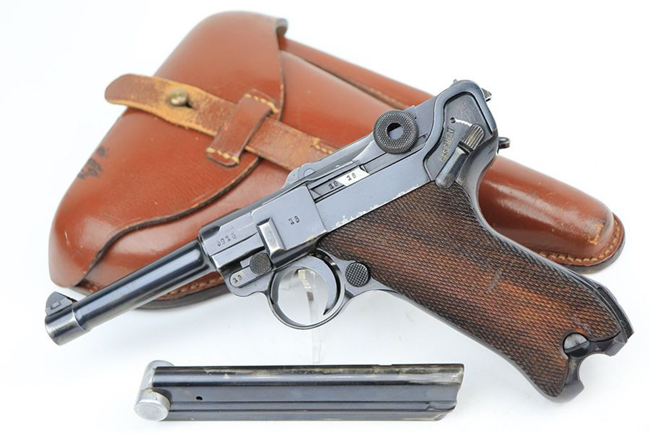 1939 Mauser Banner Police Eagle/L Luger Rig - Matching Magazine - 1