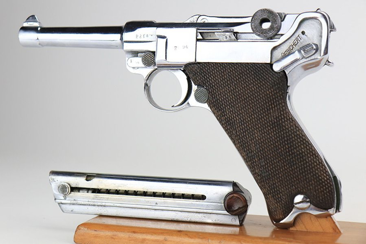 Nickeled 1917 Erfurt Luger - 1