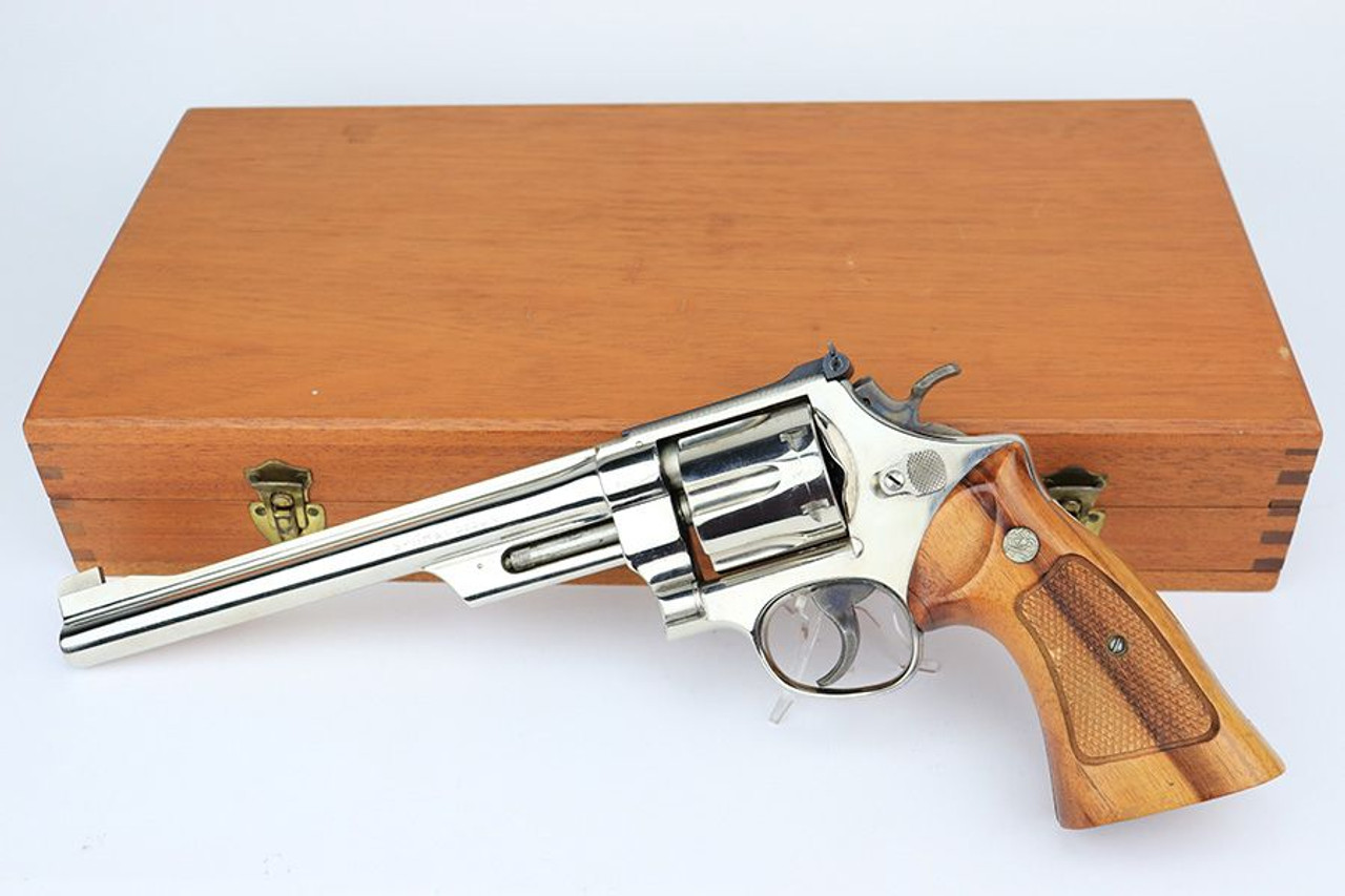 Cased, Nickel Smith & Wesson Model 27-2 - 1