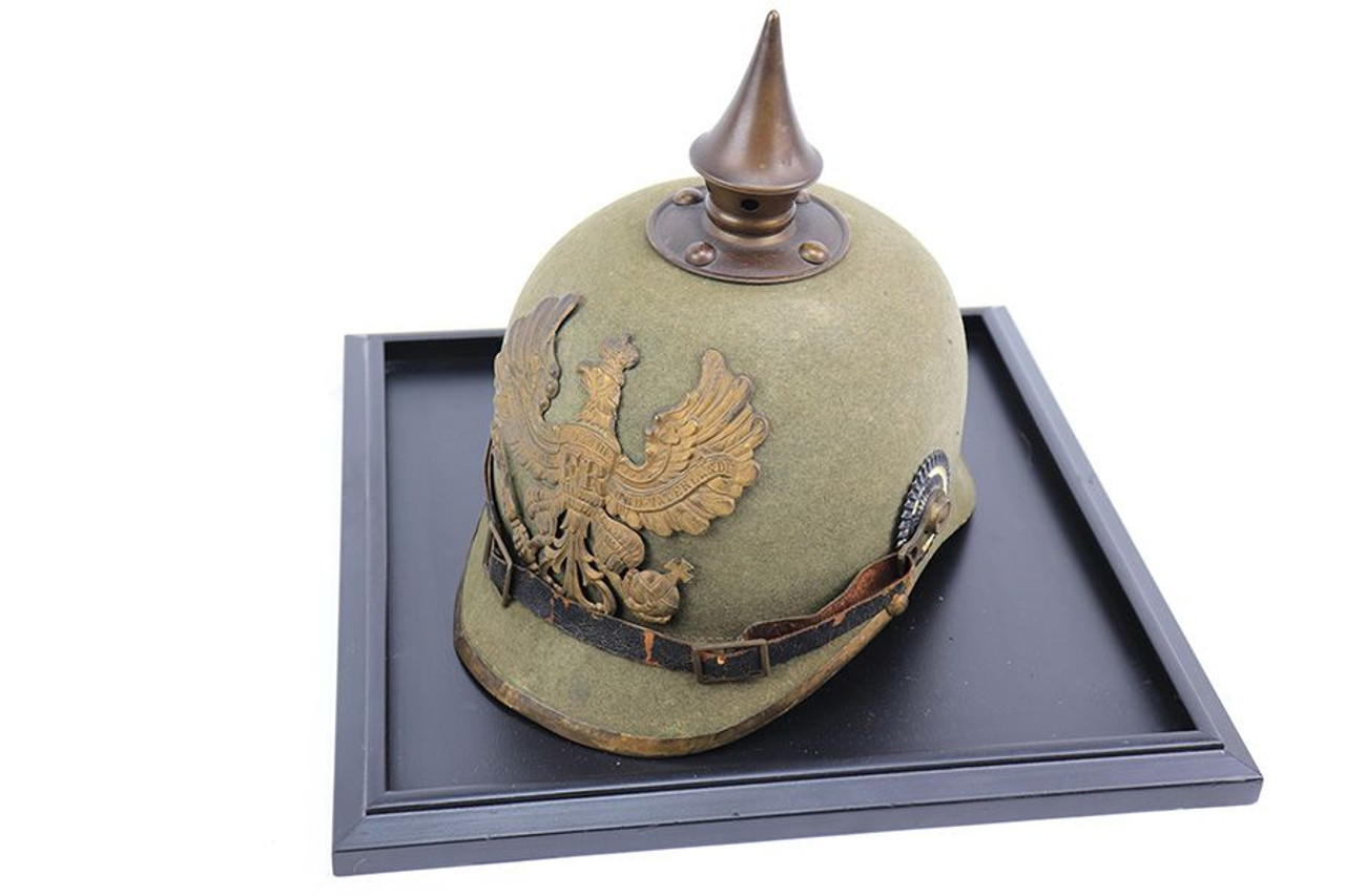 Ersatz Felt Pickelhaube with Display Case - 1