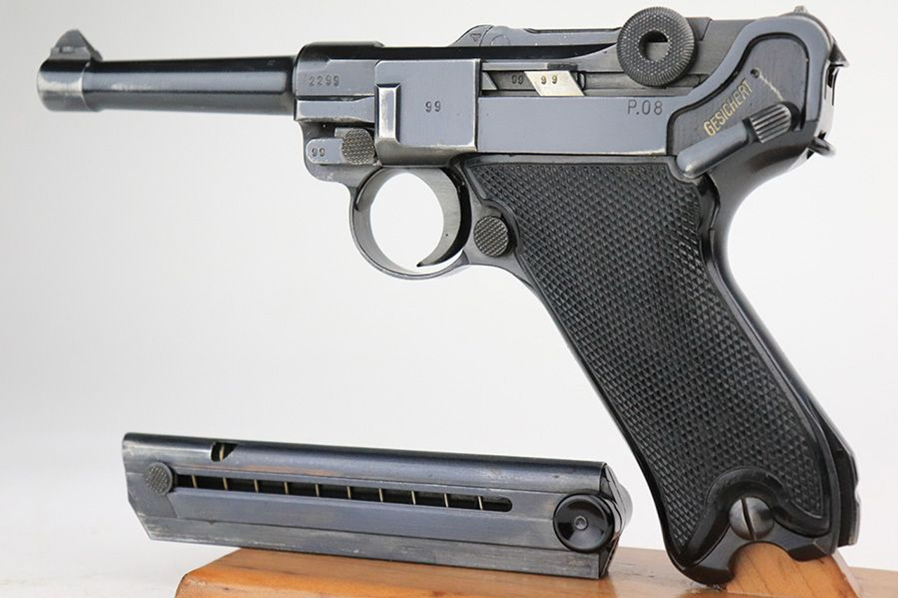Excellent 1942 Black Widow Mauser Luger - 1