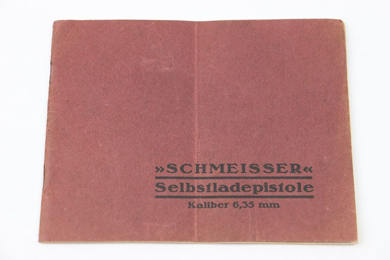 Schmeisser 6.35mm Pistol Manual - 1