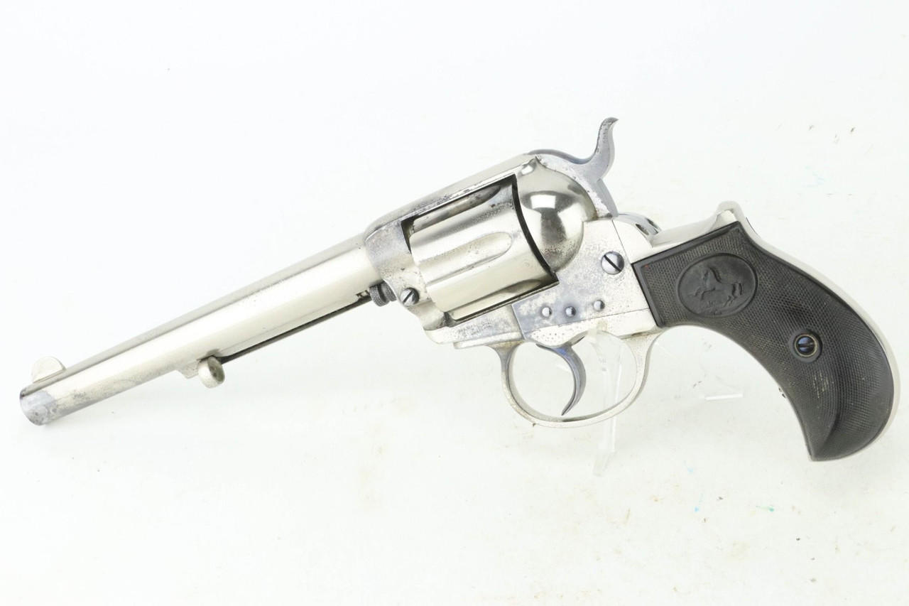 Factory-Nickel 1882 Colt M1877 Thunderer Revolver - .41
