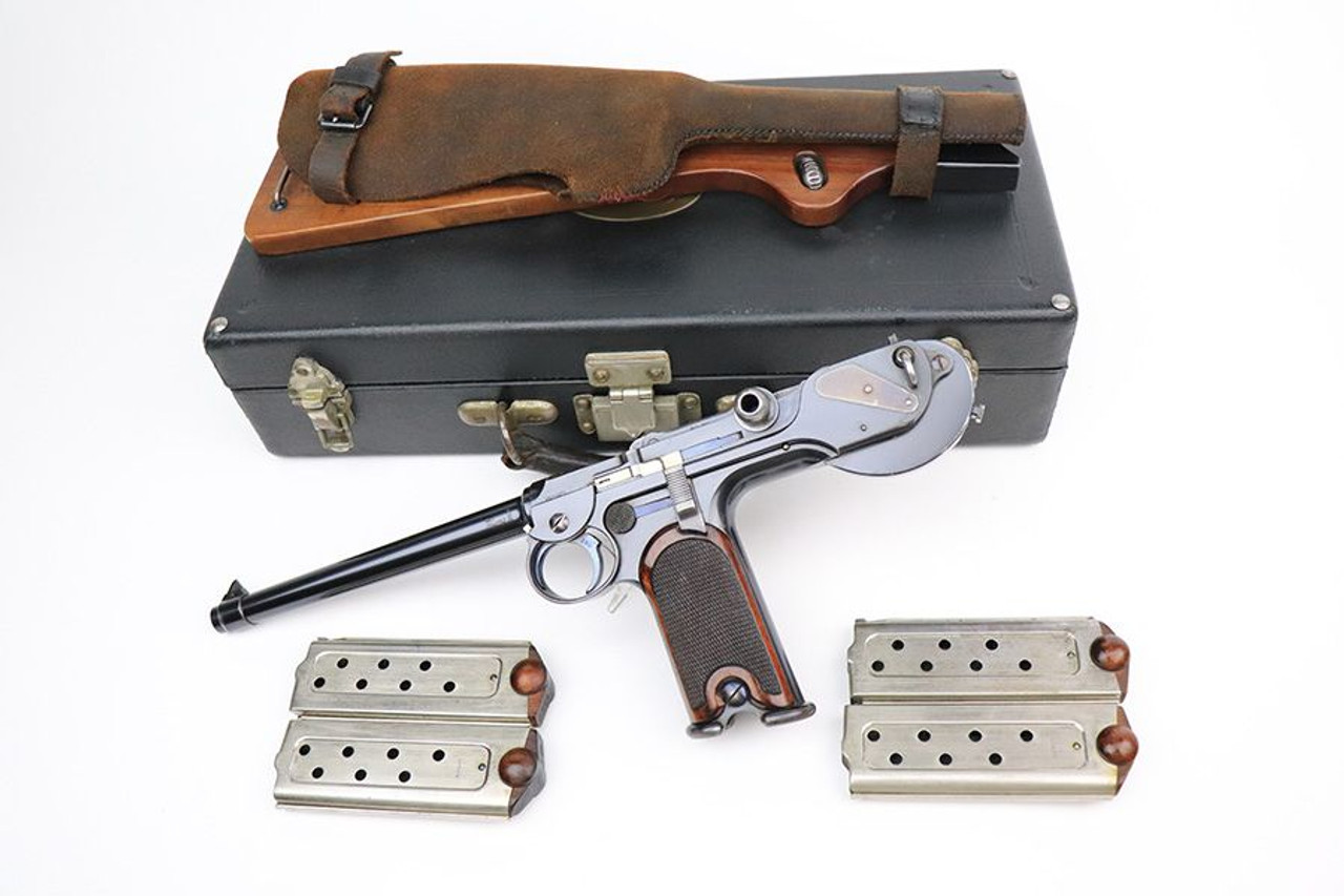 Borchardt C-93 Luger Grouping - Four Matching Mags - 1