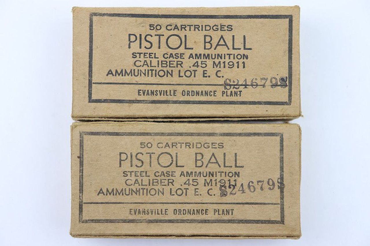 100 Rounds 1943 Dated .45 Ammo - 1