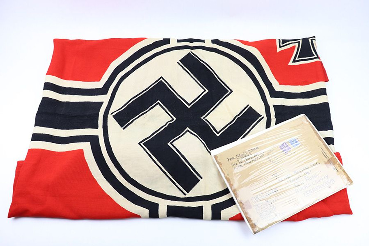 Kriegsmarine Flag with Bring Back Document - 1