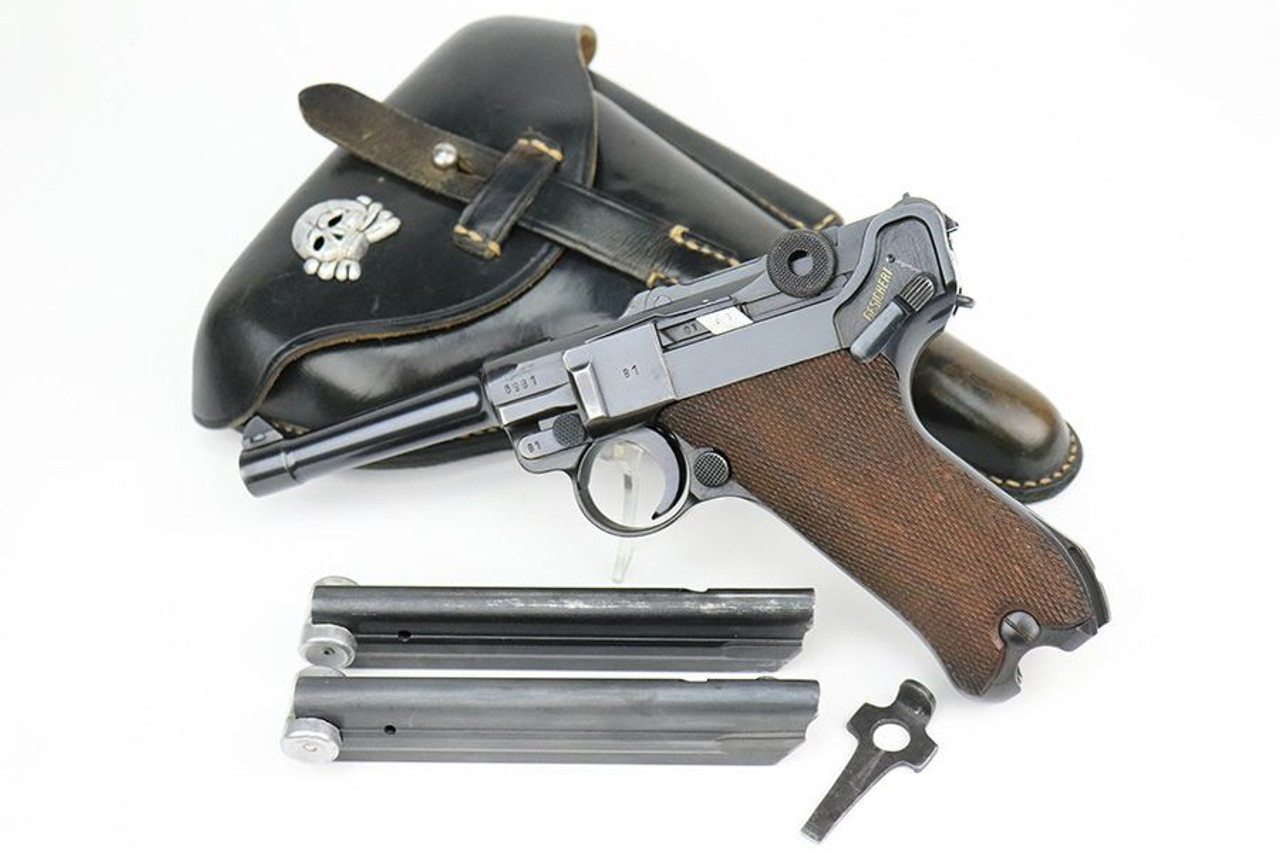 Scarce Police Mauser Banner Luger Rig - Two Matching Mags - 1