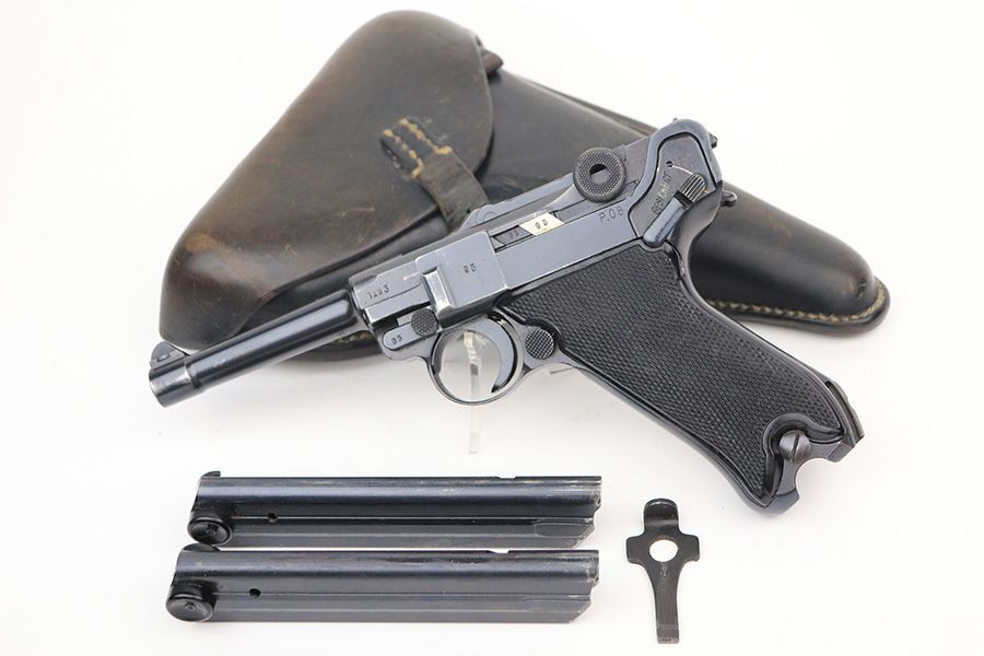 Excellent Black Widow Mauser Luger Rig - 1