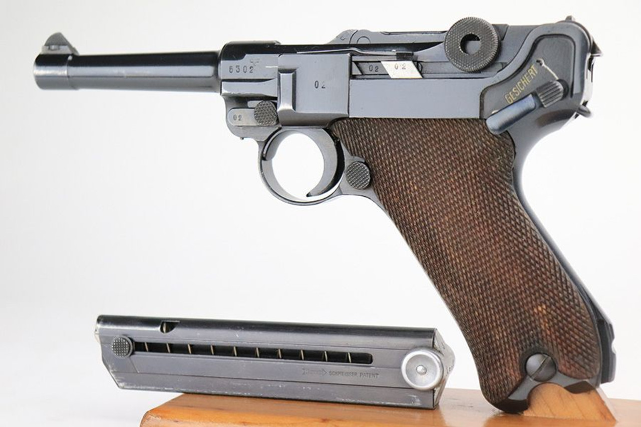 Scarce, Beautiful Police Mauser Luger - Matching Magazine - 1