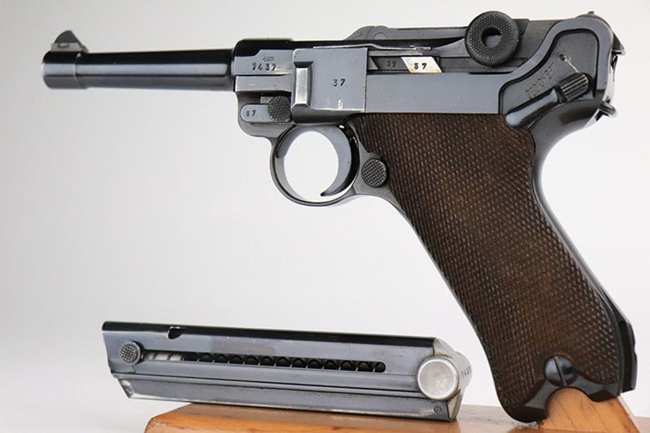 Exceptionally Rare Police Eagle/K 1939 Mauser Banner Luger - Matching Magazine - 1