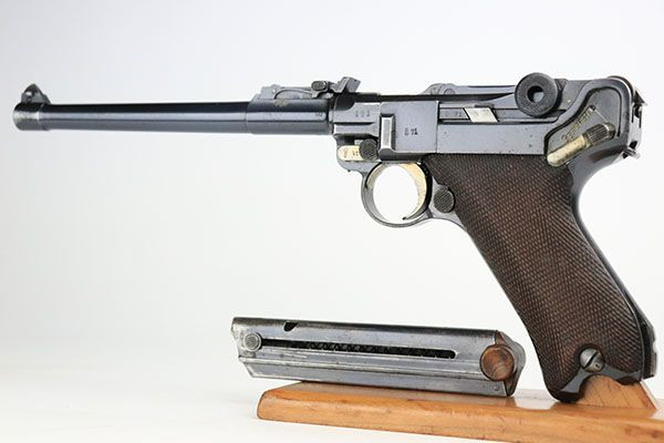 Rare, Excellent 1914 Erfurt Artillery Luger - 1