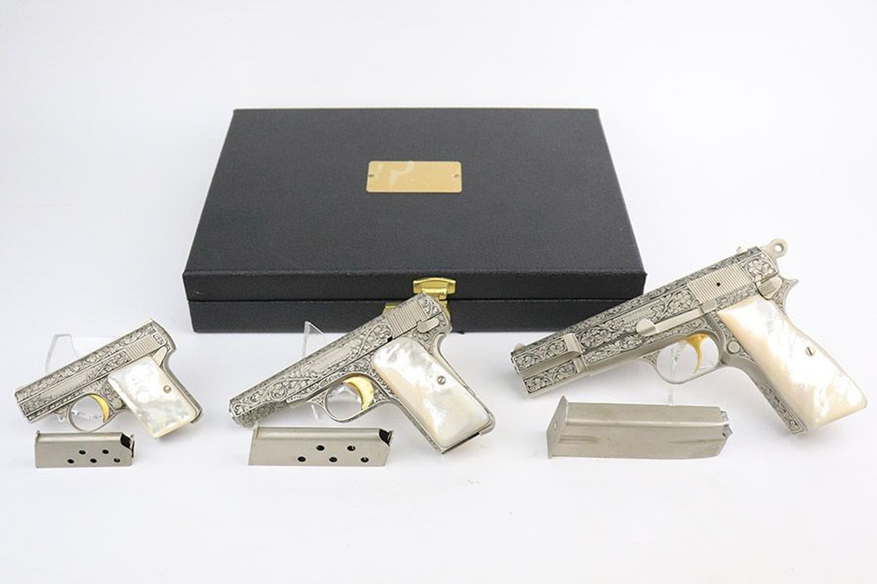 Factory Engraved Browning Renaissance Pistol Set - 1