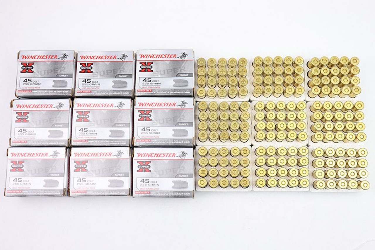 Winchester Super-X .45 Colt 255 Grain Round Nose Ammo - 1