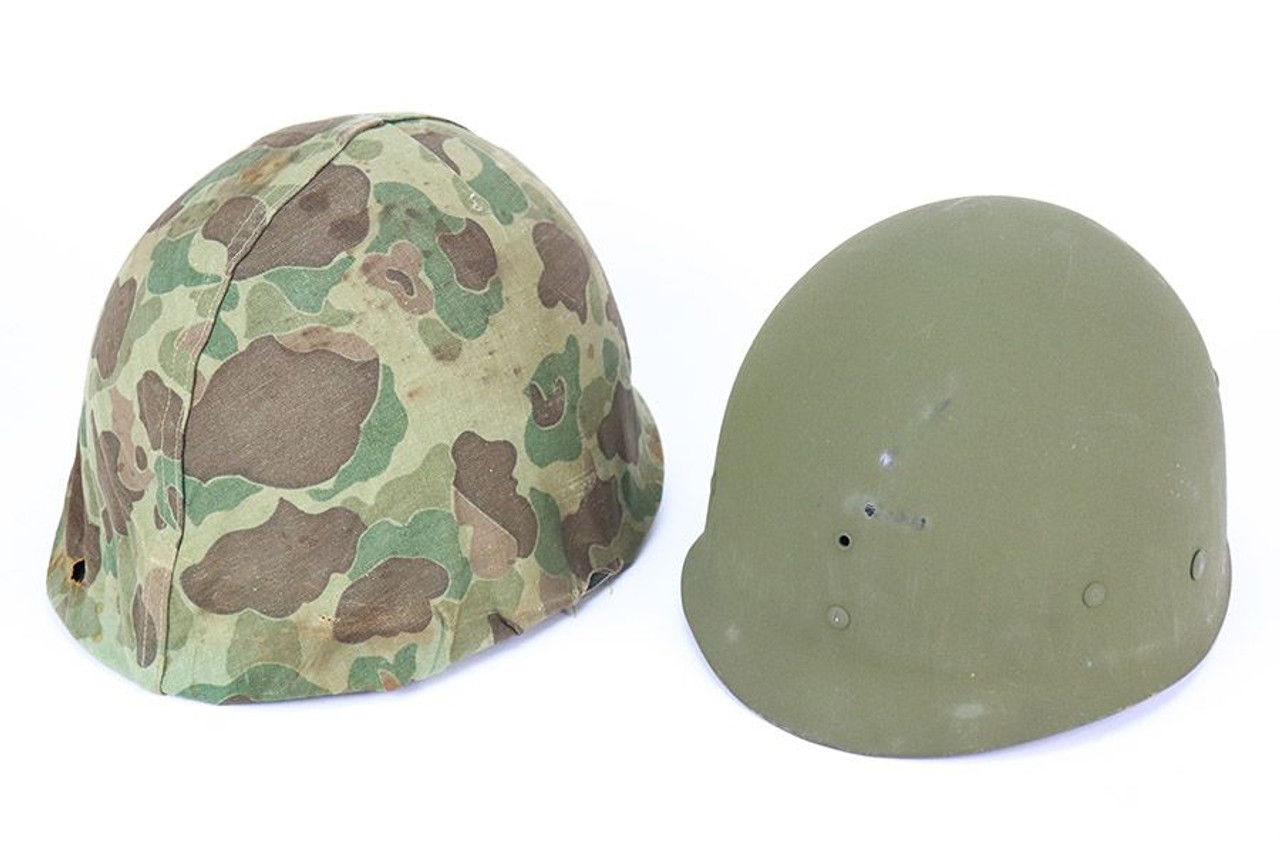 USMC M1 Helmet with Camo Cover - 1