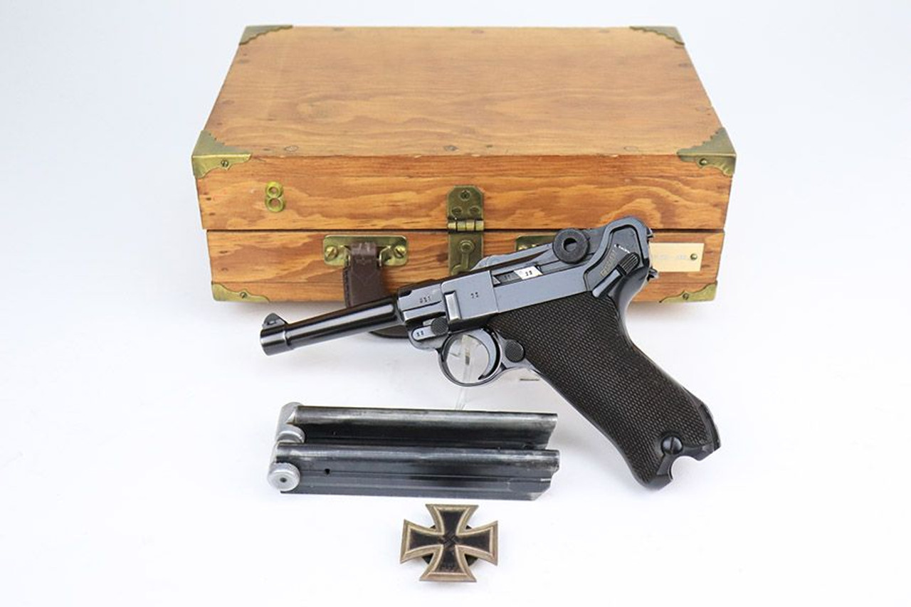 Minty, Cased 1937 Mauser Luger - With Iron Cross - 1