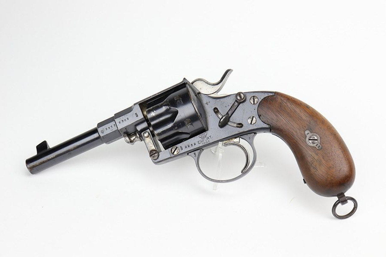 Scarce Erfurt Reichsrevolver M1883 - Unit Marked - 1