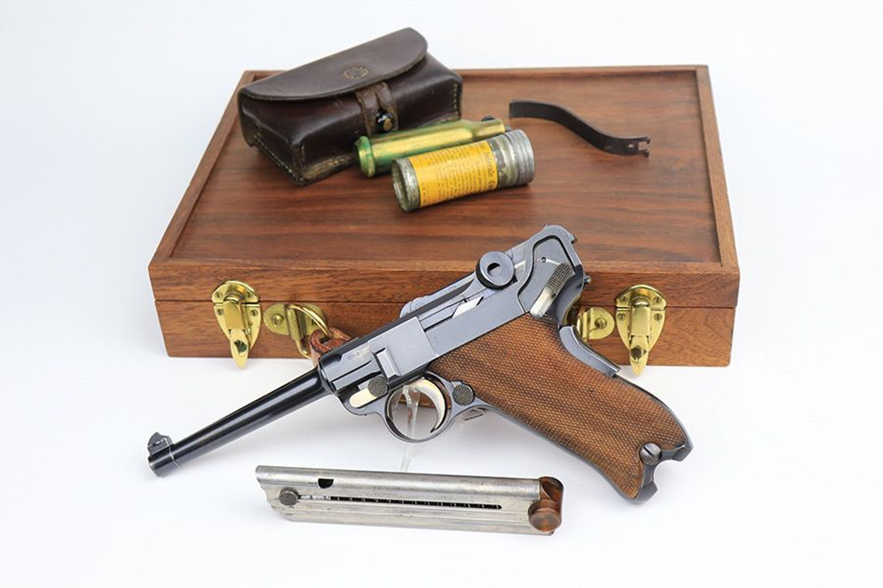 Rare Swiss DWM Model 1900 Luger - Early 3 Digit Serial, Unrelieved Frame - 1