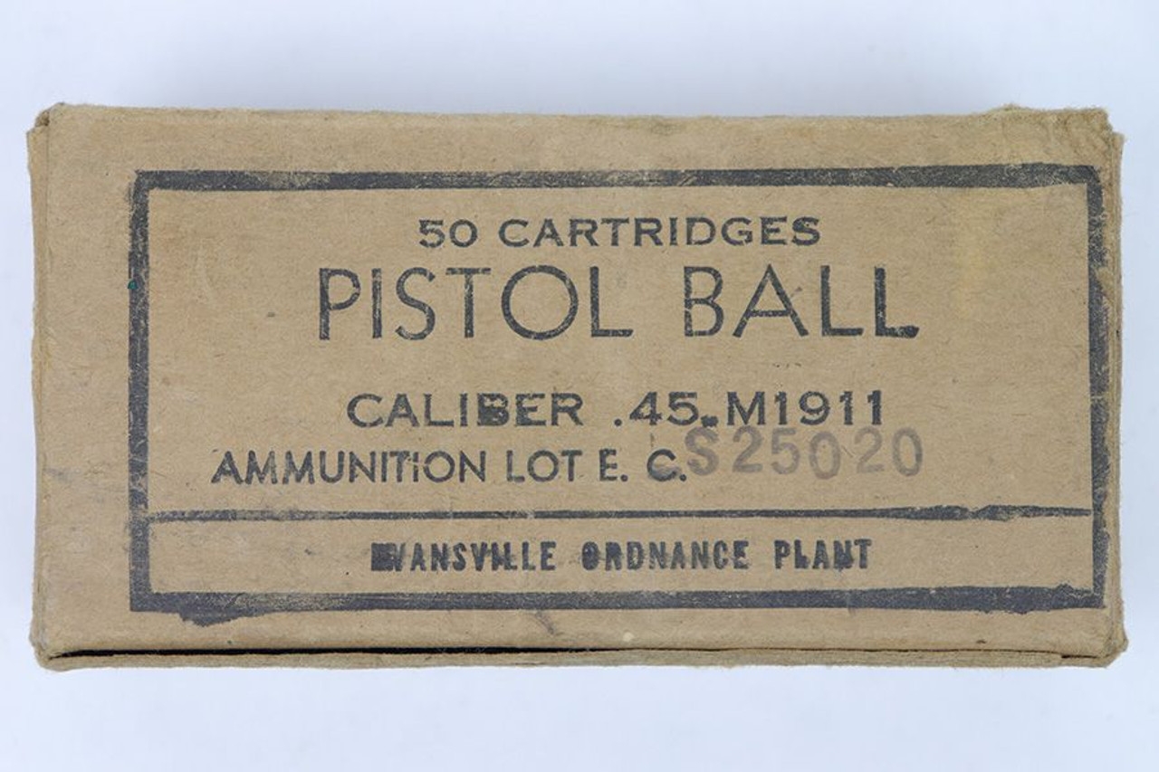 WW2 .45 Caliber Pistol Ball M1911 Ammo - 1