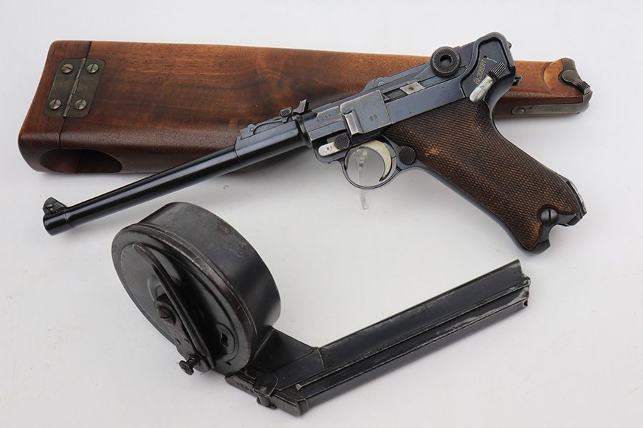 Excellent, Unique 1917 DWM Artillery Luger Grouping - With Stock & Drum Magazine - 1