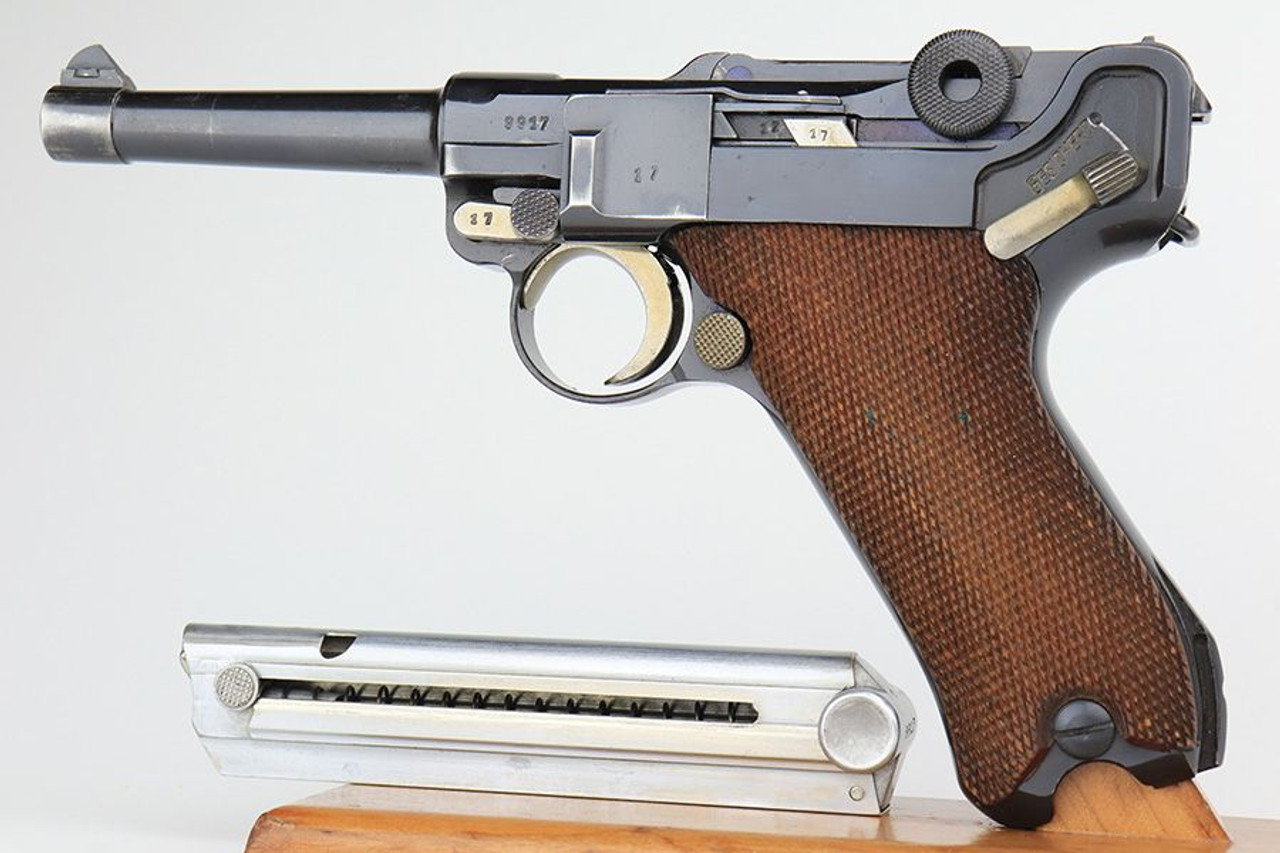 Police Modified G Date Mauser Luger - Matching Mag - 1