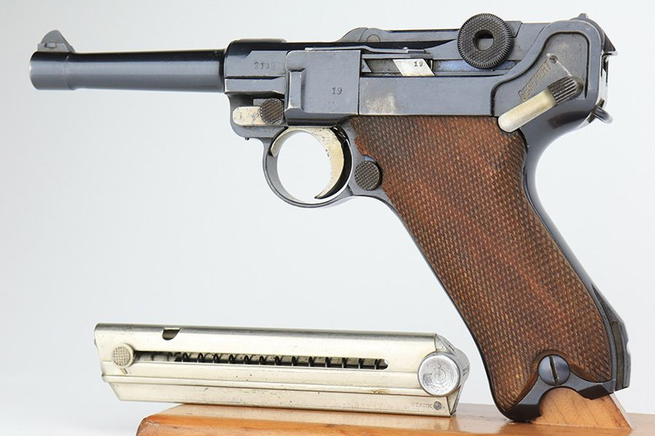 1918 DWM Luger - Police Re-issued Matching Magazine - 1