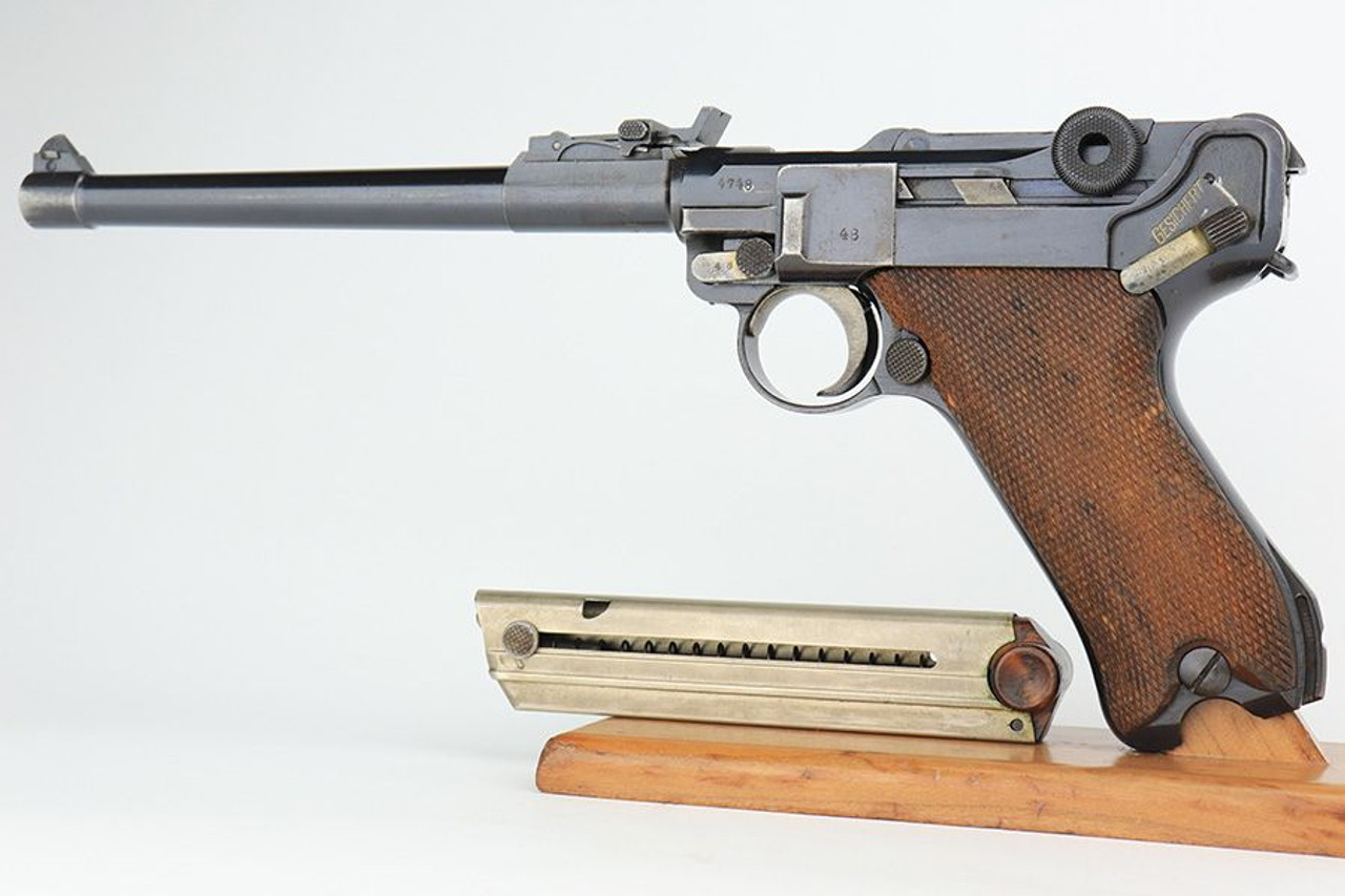 Excellent 1918 DWM Artillery Luger - Matching Magazine - 1