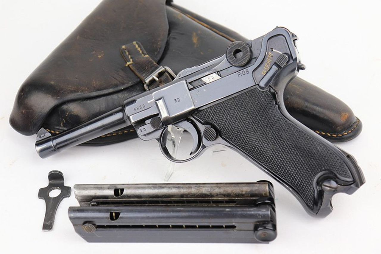 Excellent Black Widow Mauser Luger Rig - 1