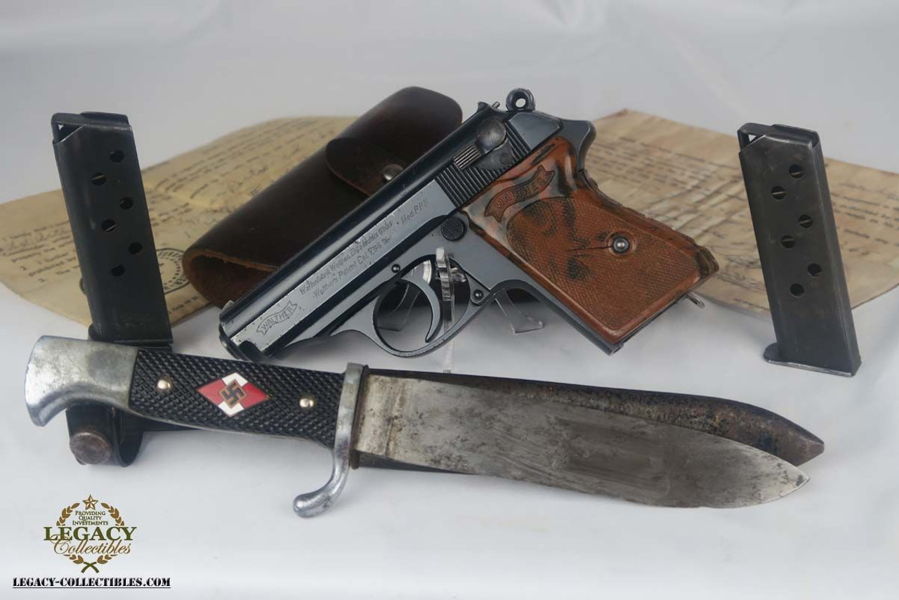 SS Walther PPK Rig - Two Matching Magazines & Capture Paper - 1