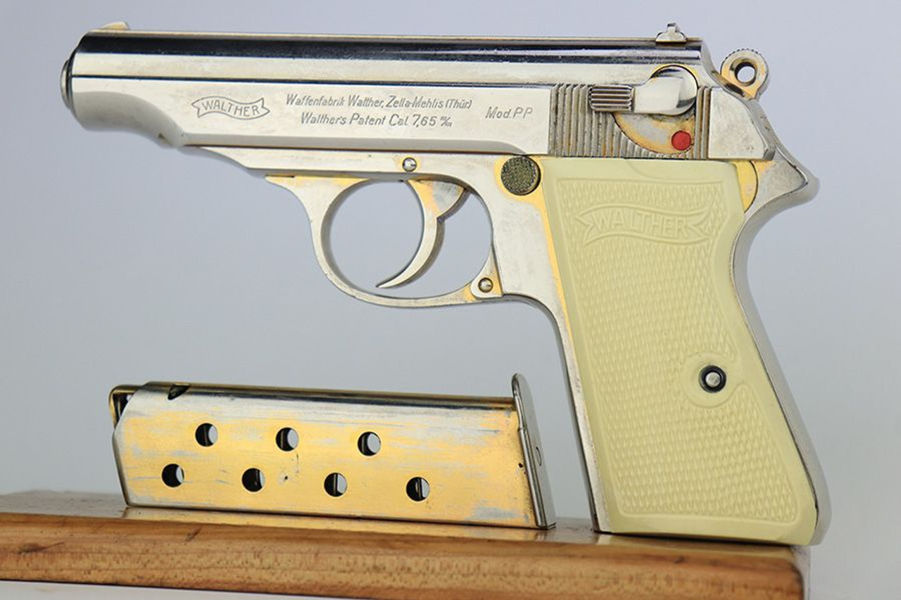 Rare Factory-Nickel, Gold-Plated Walther PP - 1933 - 1