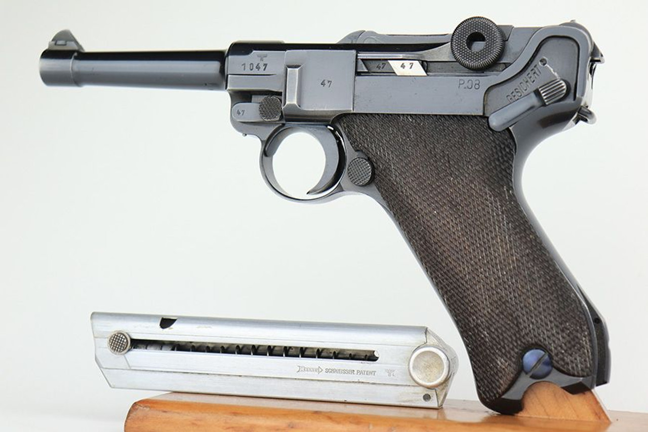 Beautiful 1941 Police Eagle/L Mauser Luger - Matching Magazine - 1