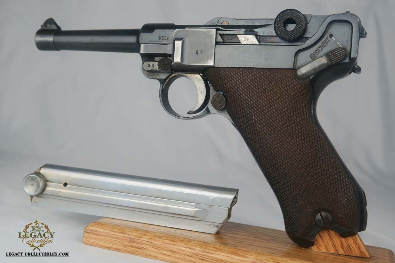 RARE Police G Date, Mauser Luger - Matching Magazine - 1