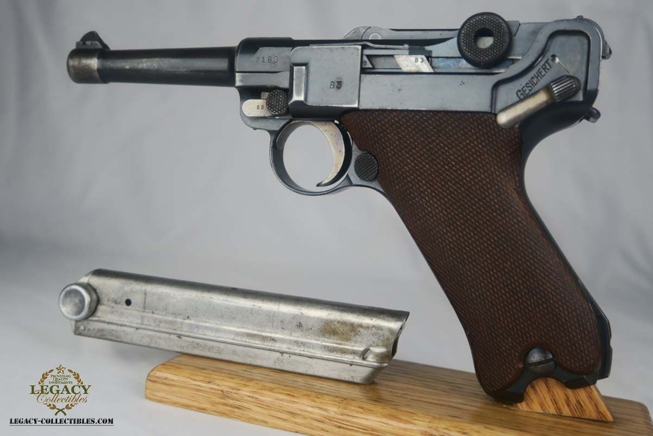 WW1 Double Date DWM Luger - Matching Mag - 1