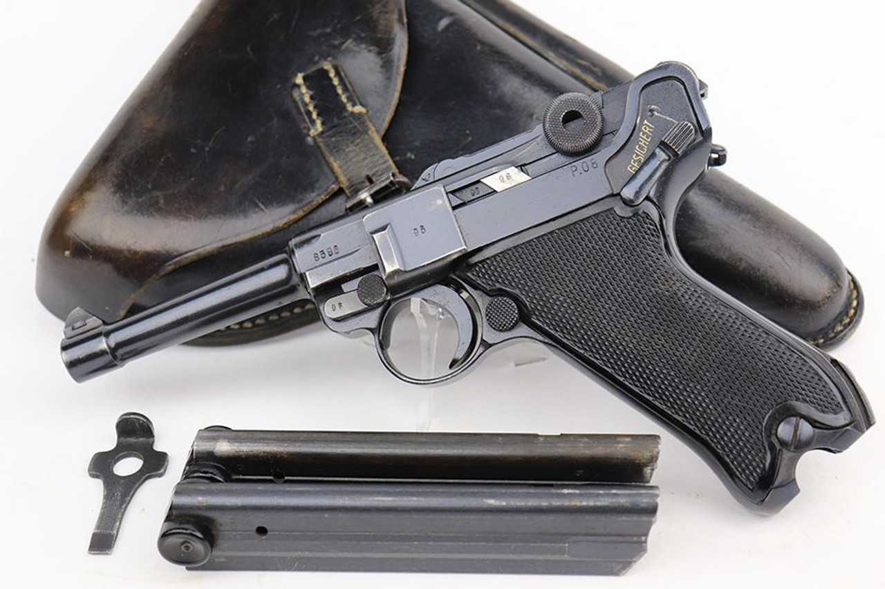 Excellent 1941 Black Widow Mauser Luger Rig - 1