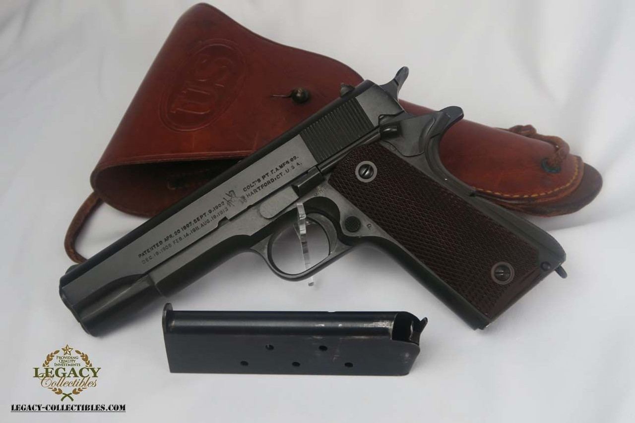 Minty 1943 Colt M1911A1 with holster and factory letter! - 1
