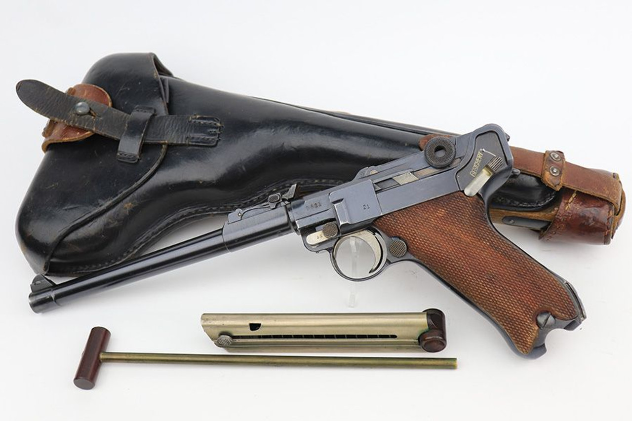 Excellent 1918 DWM Artillery Luger Rig - Matching Stock & Magazine - 1