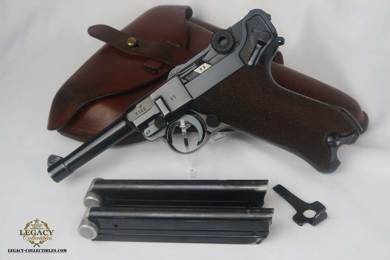 1940 Mauser Banner Police Luger Rig - Two Matching Magazines - 1