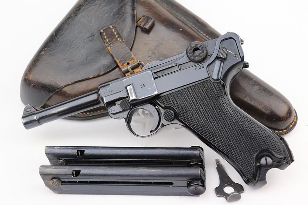 Excellent 1941 Black Widow Mauser Luger Rig - With Capture Paper - 1