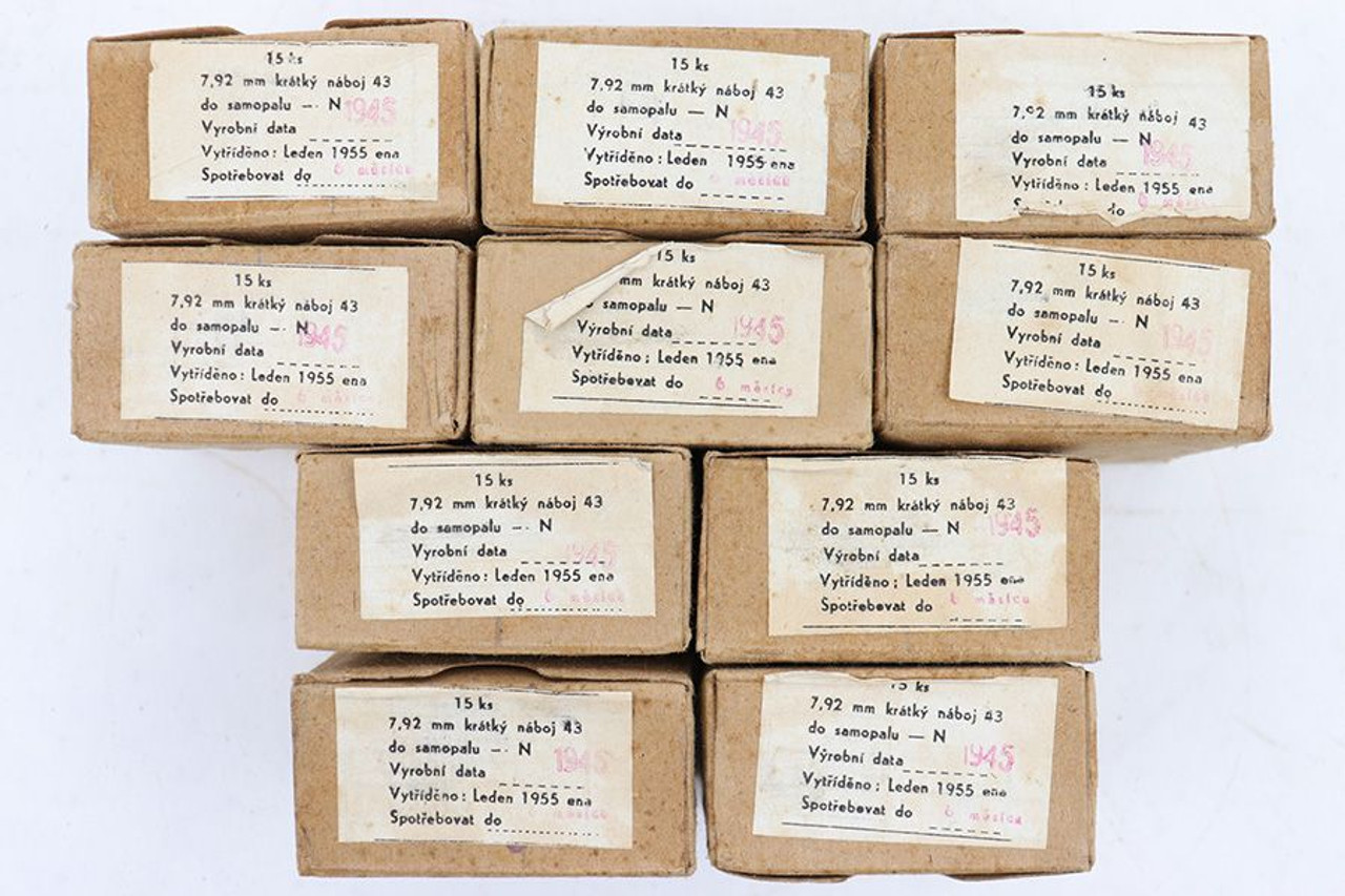 150 Rounds 1945 Dated 7.92x33mm Kurz Ammo - 1