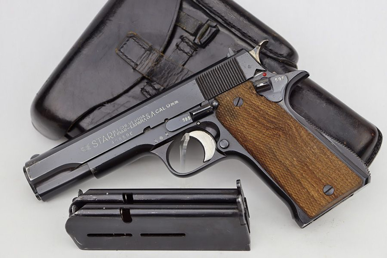 West German Police Star Model B Rig - Two Matching Mags & Matching Holster - 1