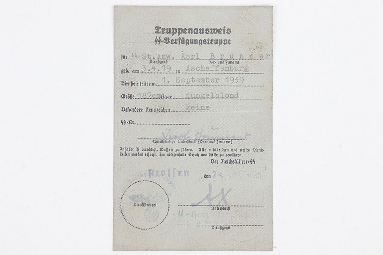 SS Service Identification Card - Disposition Force - 1