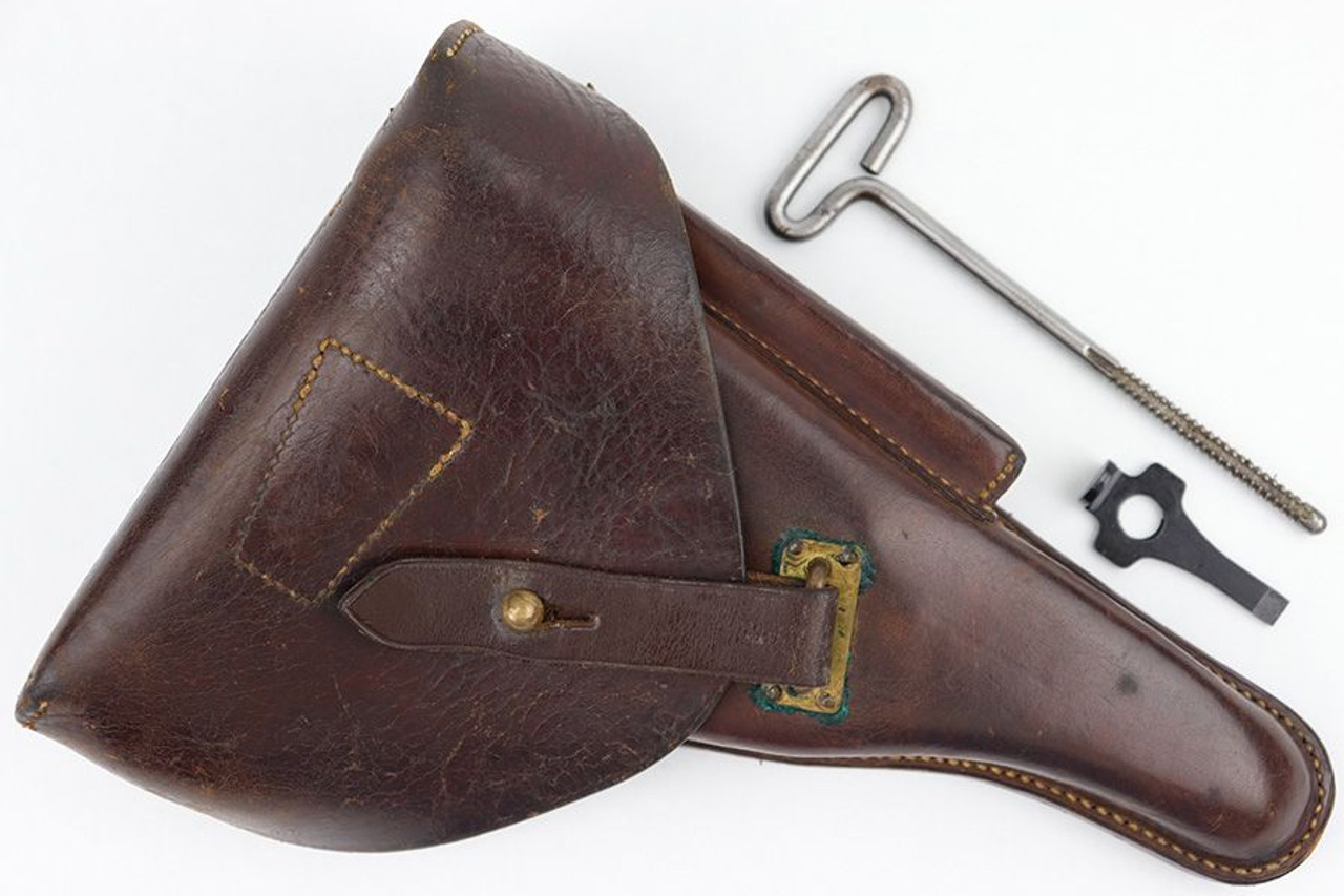 Portuguese Luger Holster with Cleaning Rod & Tool - 1