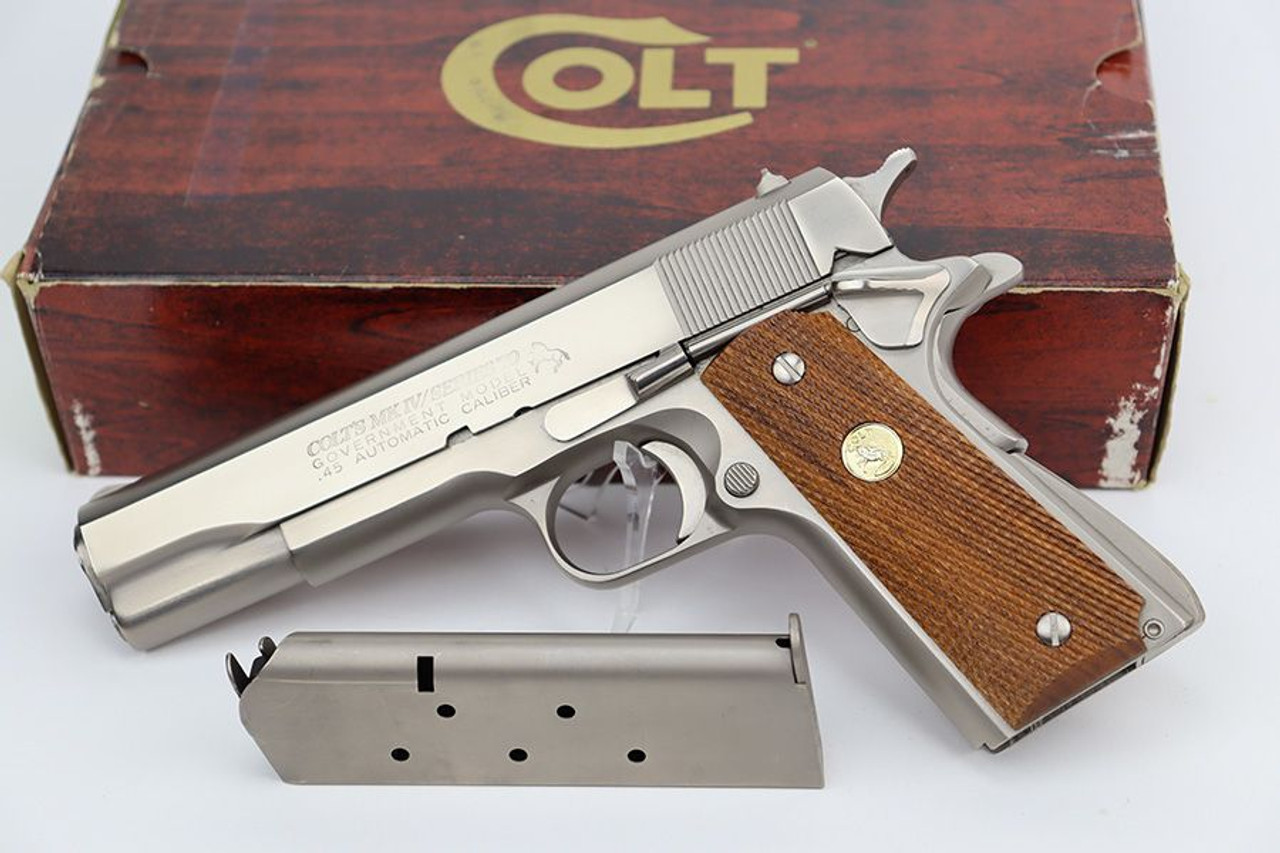 Scarce, ANIB Colt Government Model - Electroless NIckel - 1