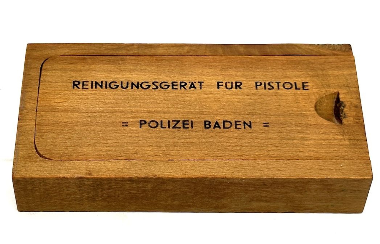 German Police Pistol Cleaning Kit With Wood Box - 1